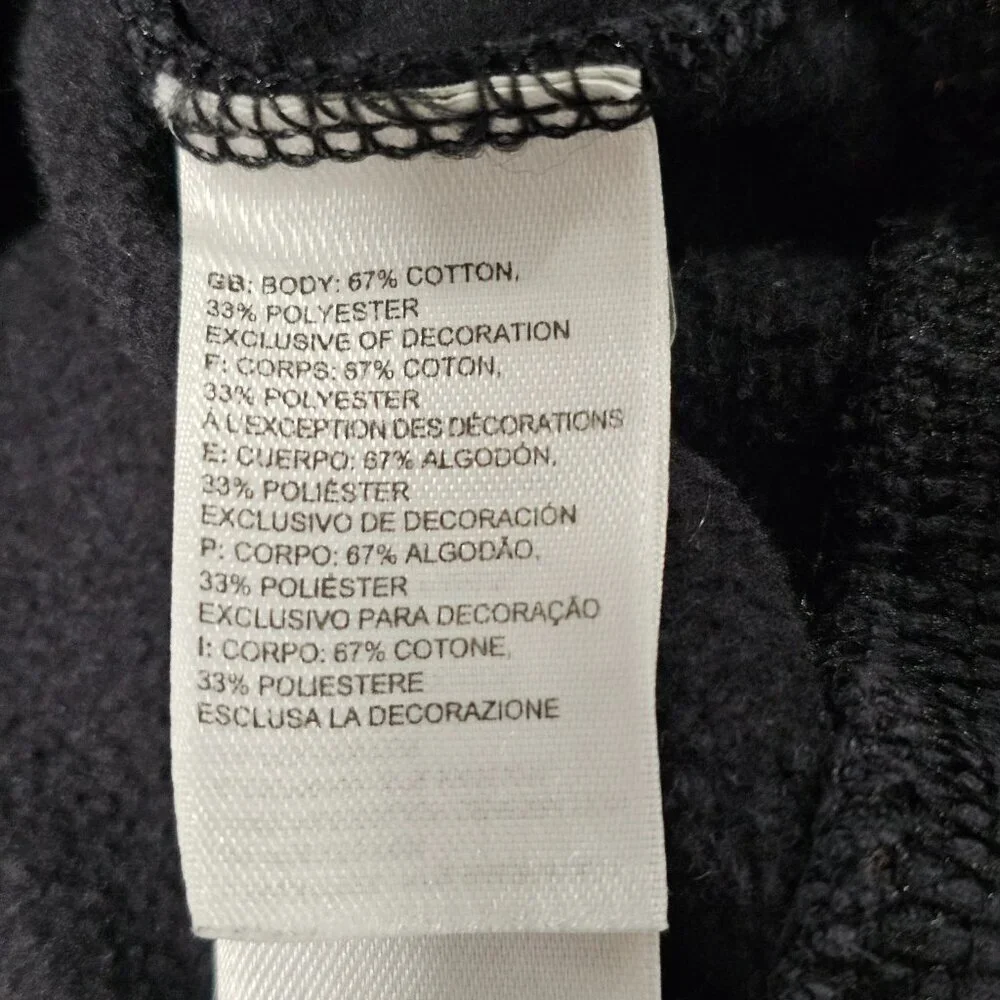 The North Face Mens Hoodie Size XL Black Distressed